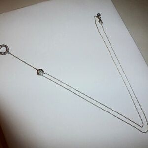 Pandora Signature Sterling CZ Drop 70 CM Necklace 397445CZ-70 - Length Adjusts